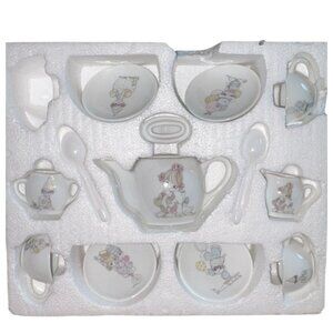Precious Moments Toy China Tea Set 1985 Clown #204412-Missing 1 Cup